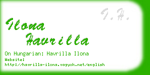 ilona havrilla business card
